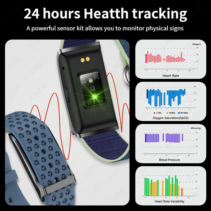 New Sport Fitness Tracker Smart Bracelet Heart Rate Blood Pressure Monitor Pedometer Call Reminder Smartwatch Band for Men Women