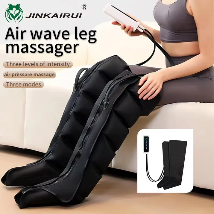 PD Air Pressure Leg and Foot Massager with Remote Control for Deep Calf Relaxation and Kneading Squeeze Therapy
