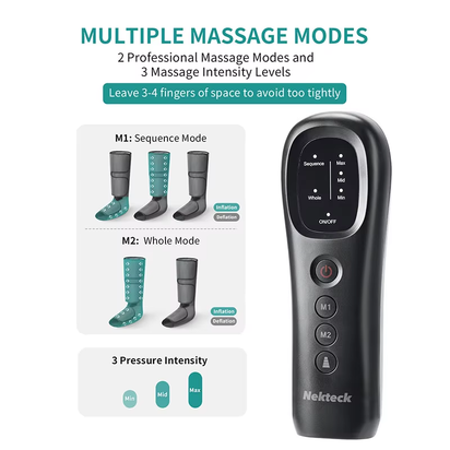 Leg Massager Air Compression Calf Wraps Air Pressure Massage for Blood Circulation and Relaxation Lymphatic Drainage