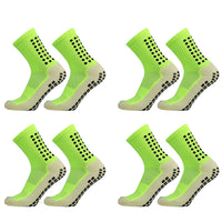 1/4 Pairs Anti-Slip Soccer Women Men Outdoor Sport Grip Football Yoga Socks
