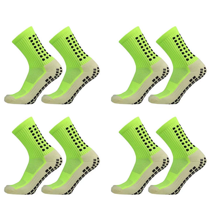 1/4 Pairs Anti-Slip Soccer Women Men Outdoor Sport Grip Football Yoga Socks