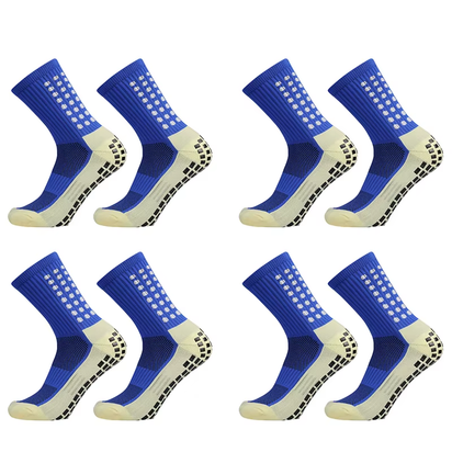 1/4 Pairs Anti-Slip Soccer Women Men Outdoor Sport Grip Football Yoga Socks