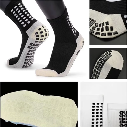 1/4 Pairs Anti-Slip Soccer Women Men Outdoor Sport Grip Football Yoga Socks