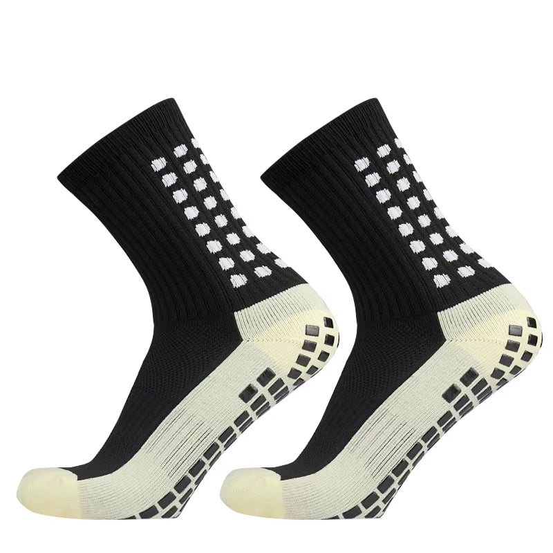 1/4 Pairs Anti-Slip Soccer Women Men Outdoor Sport Grip Football Yoga Socks