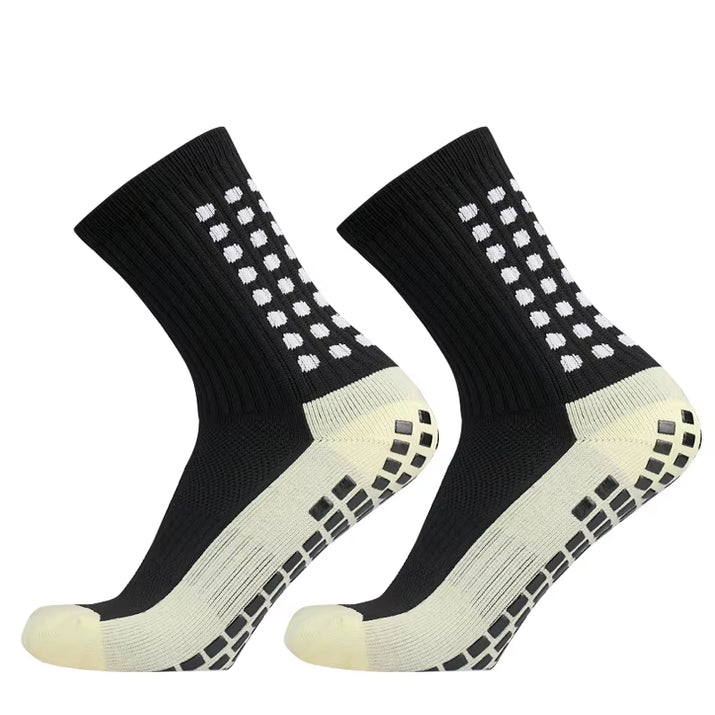 1/4 Pairs Anti-Slip Soccer Women Men Outdoor Sport Grip Football Yoga Socks