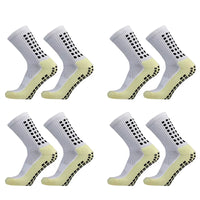 1/4 Pairs Anti-Slip Soccer Women Men Outdoor Sport Grip Football Yoga Socks
