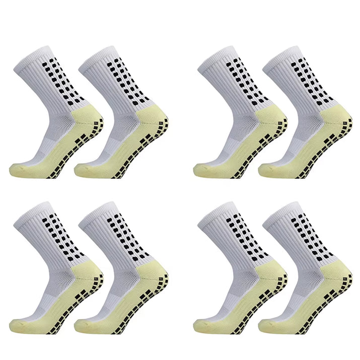 1/4 Pairs Anti-Slip Soccer Women Men Outdoor Sport Grip Football Yoga Socks